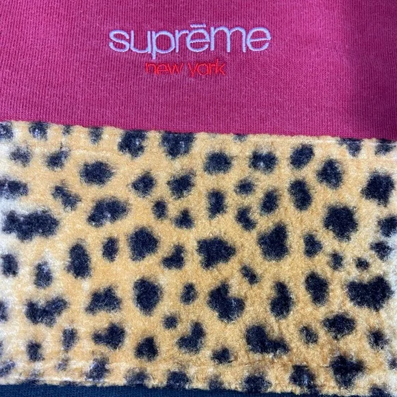SUPREME New York Cheetah Black Red Sweater